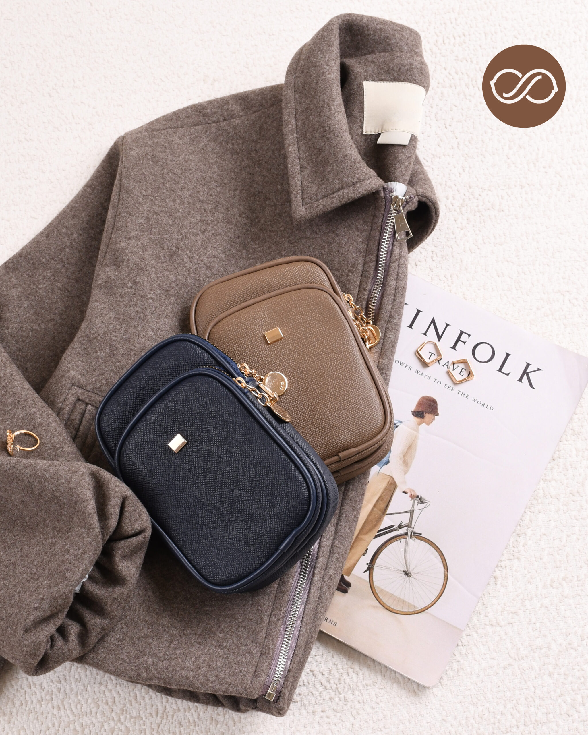 کیف موبایلی دو زیپ B00371