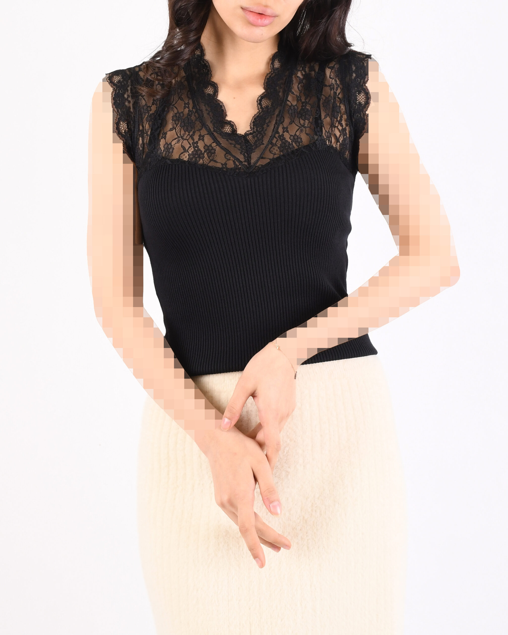 تاپ یقه گیپوری L00434