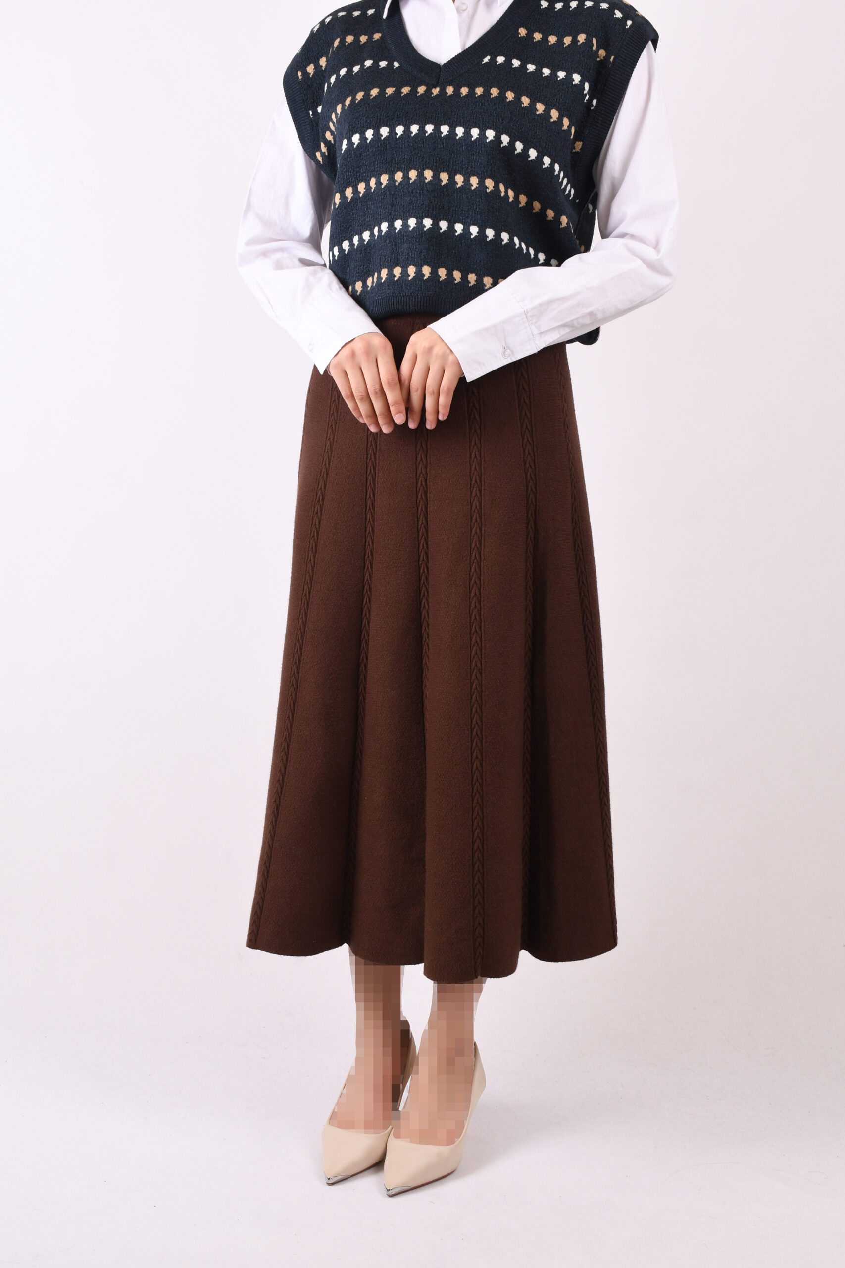 دامن بافت طرح گندم L00185