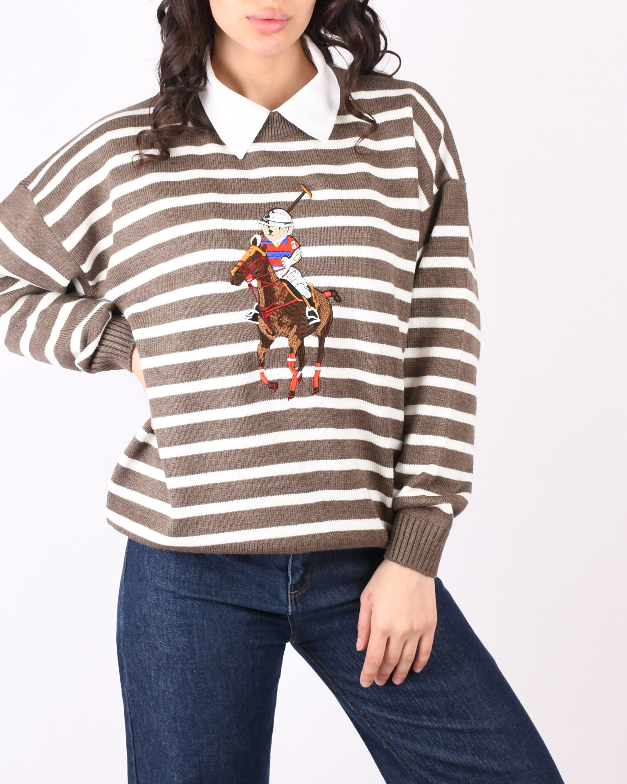 پلیور راه راه تدی L00539