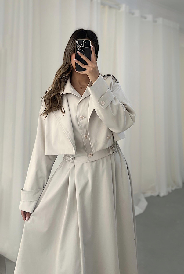 ست دو تیکه پیراهن-کت L0041