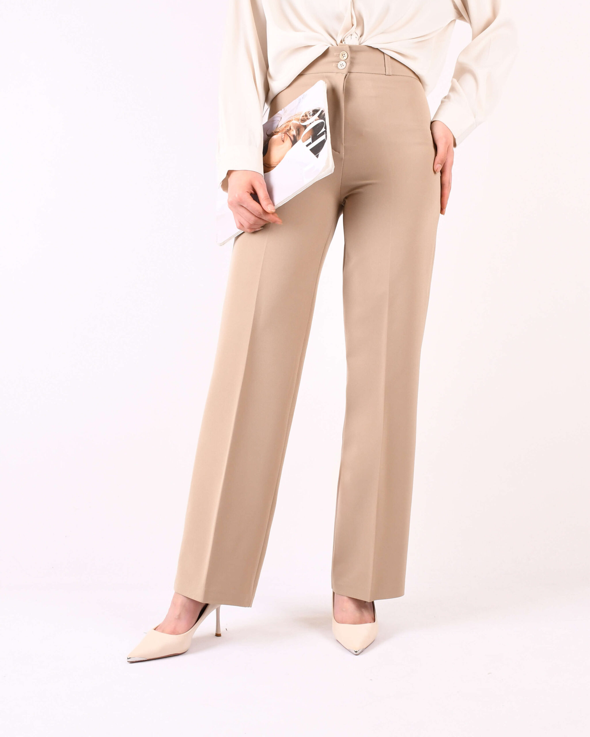 شلوار دو دکمه نیم بگ G0017