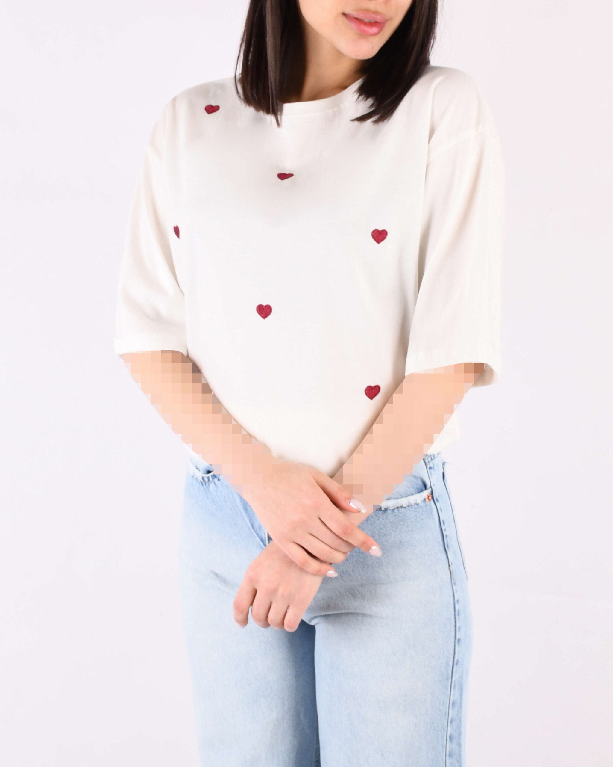 تیشرت قلب قلبی W0076