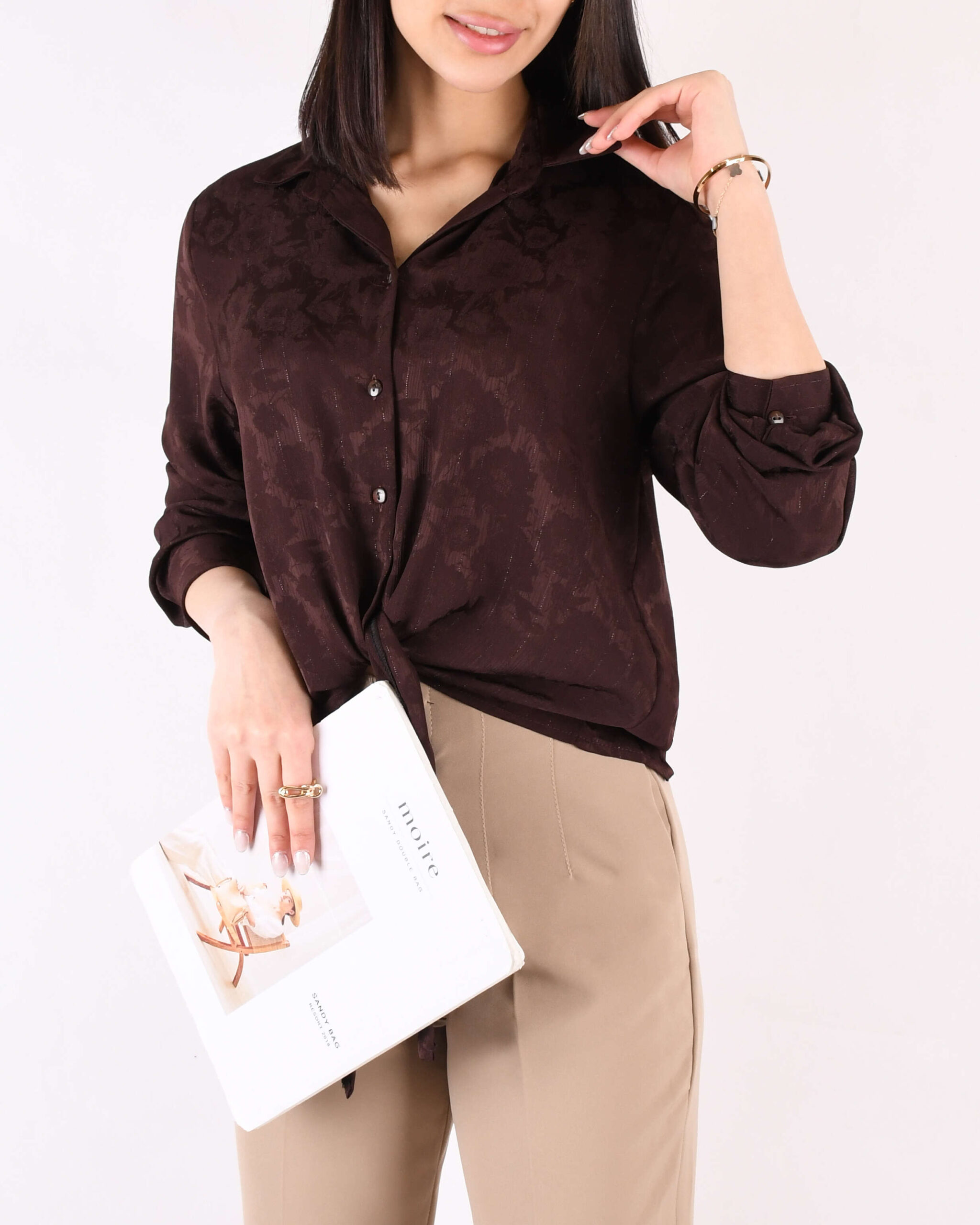 شومیز یقه شکاری G0030