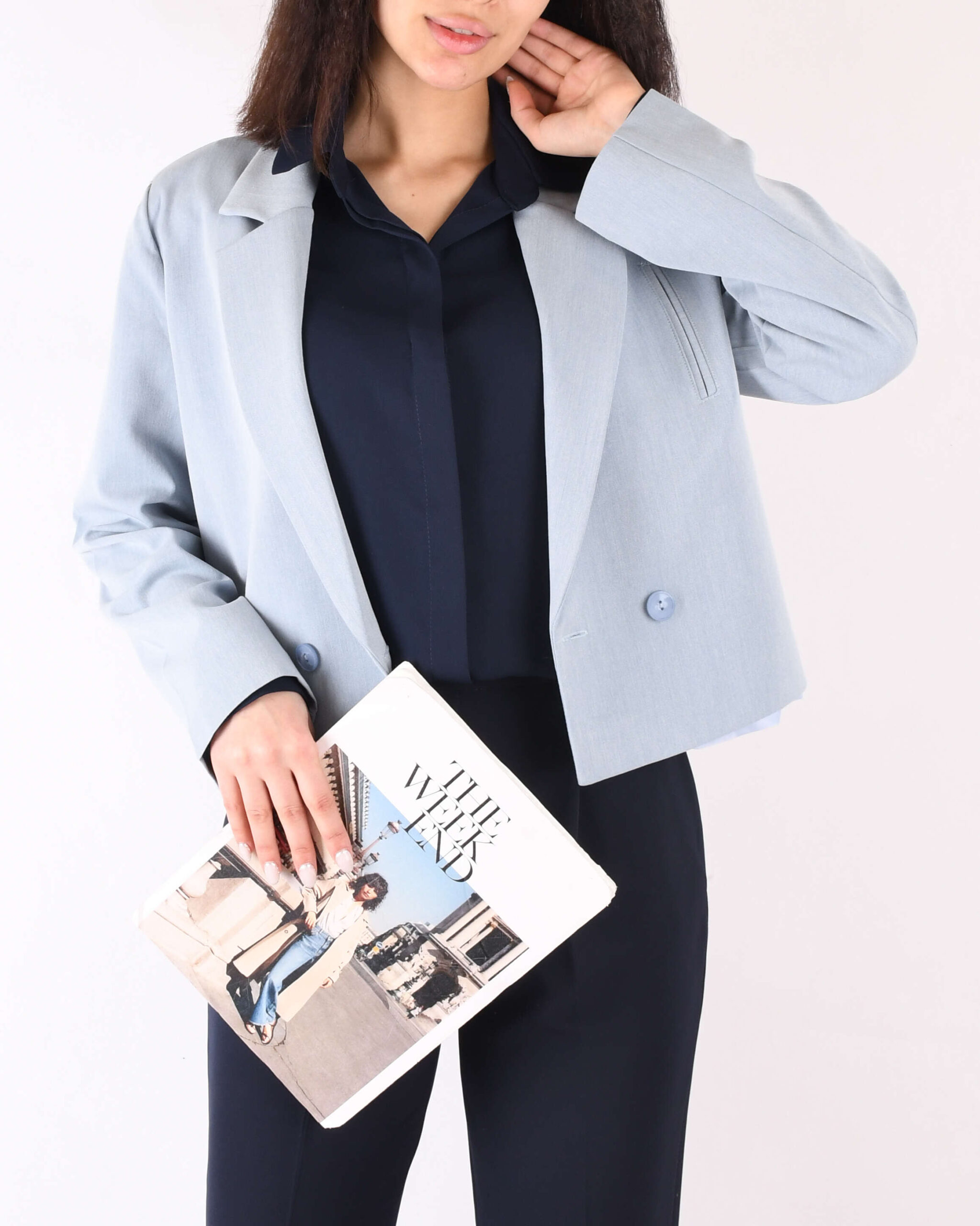 کت کراپ دو دکمه W0038