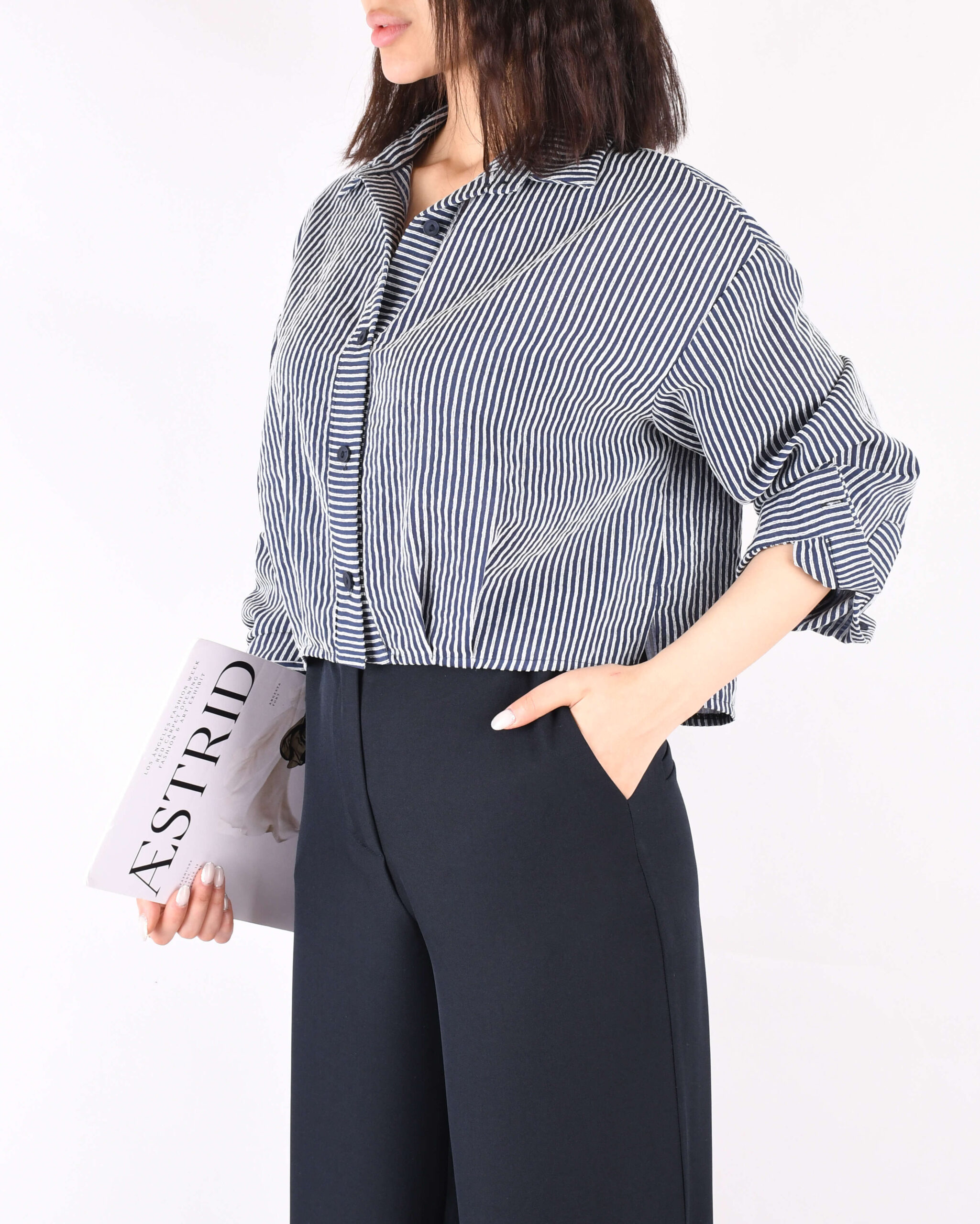 شومیز کراپ راه راه W0069