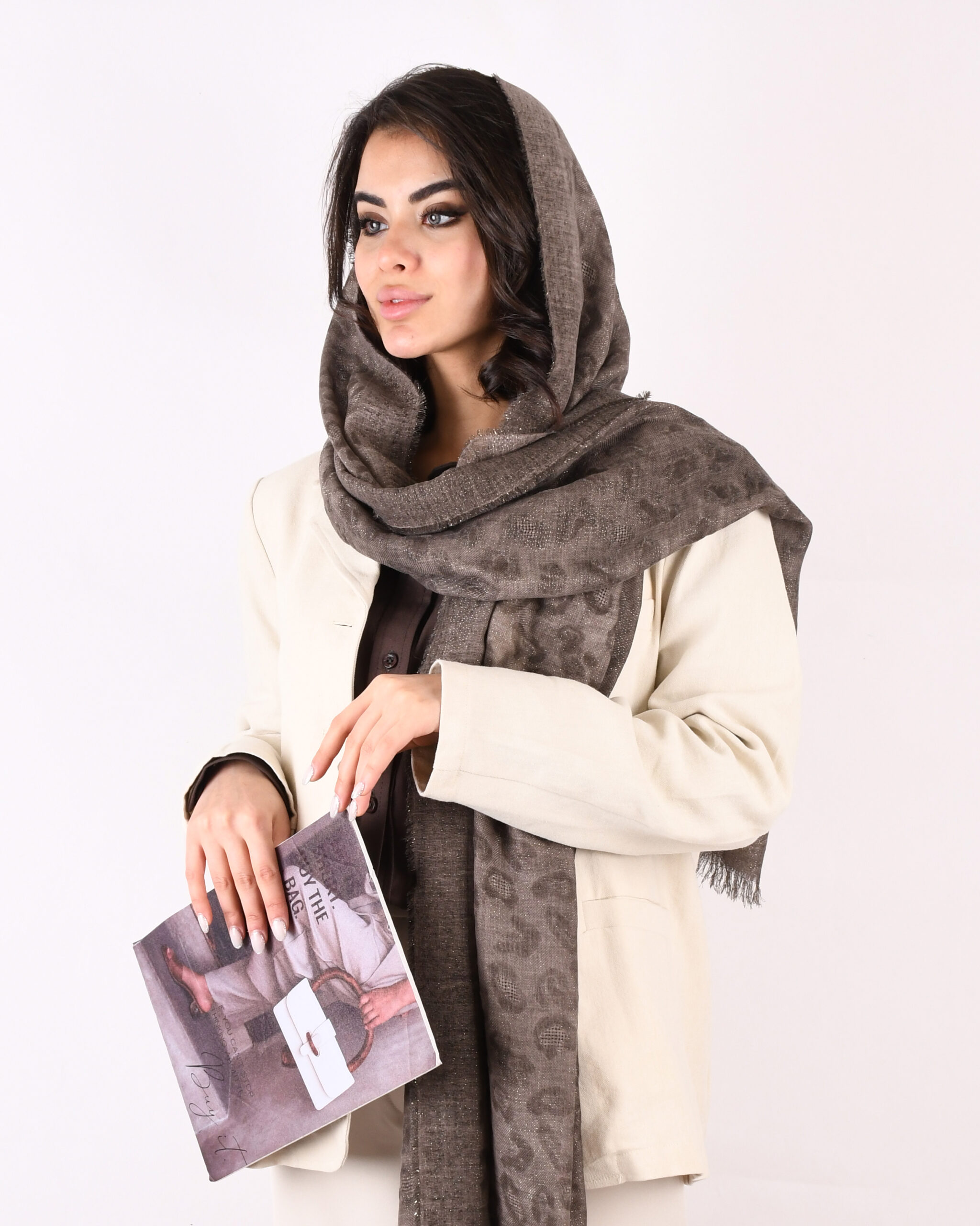 S00873 شال کندال پلنگی