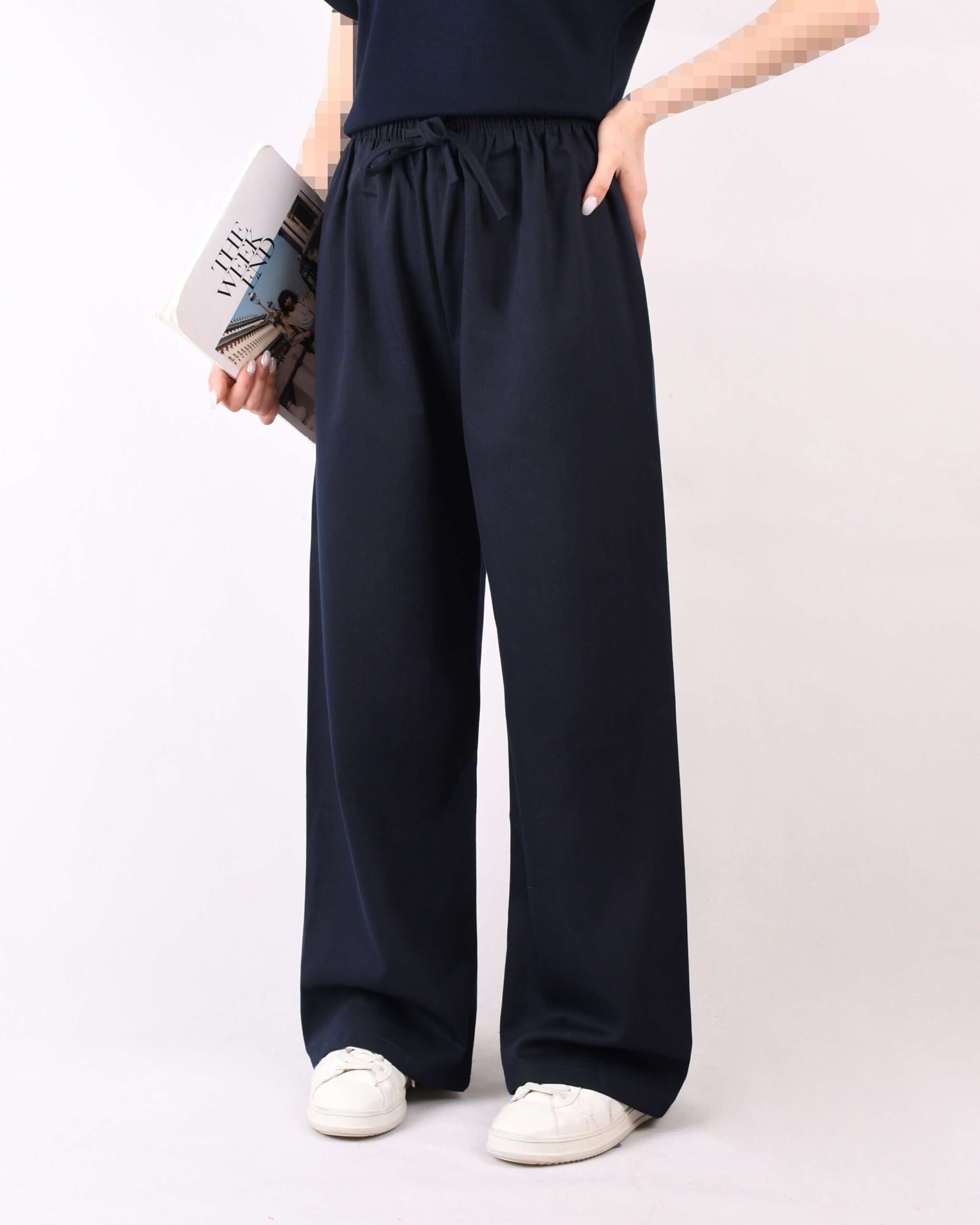 شلوار کمرکش طرح جین G0084