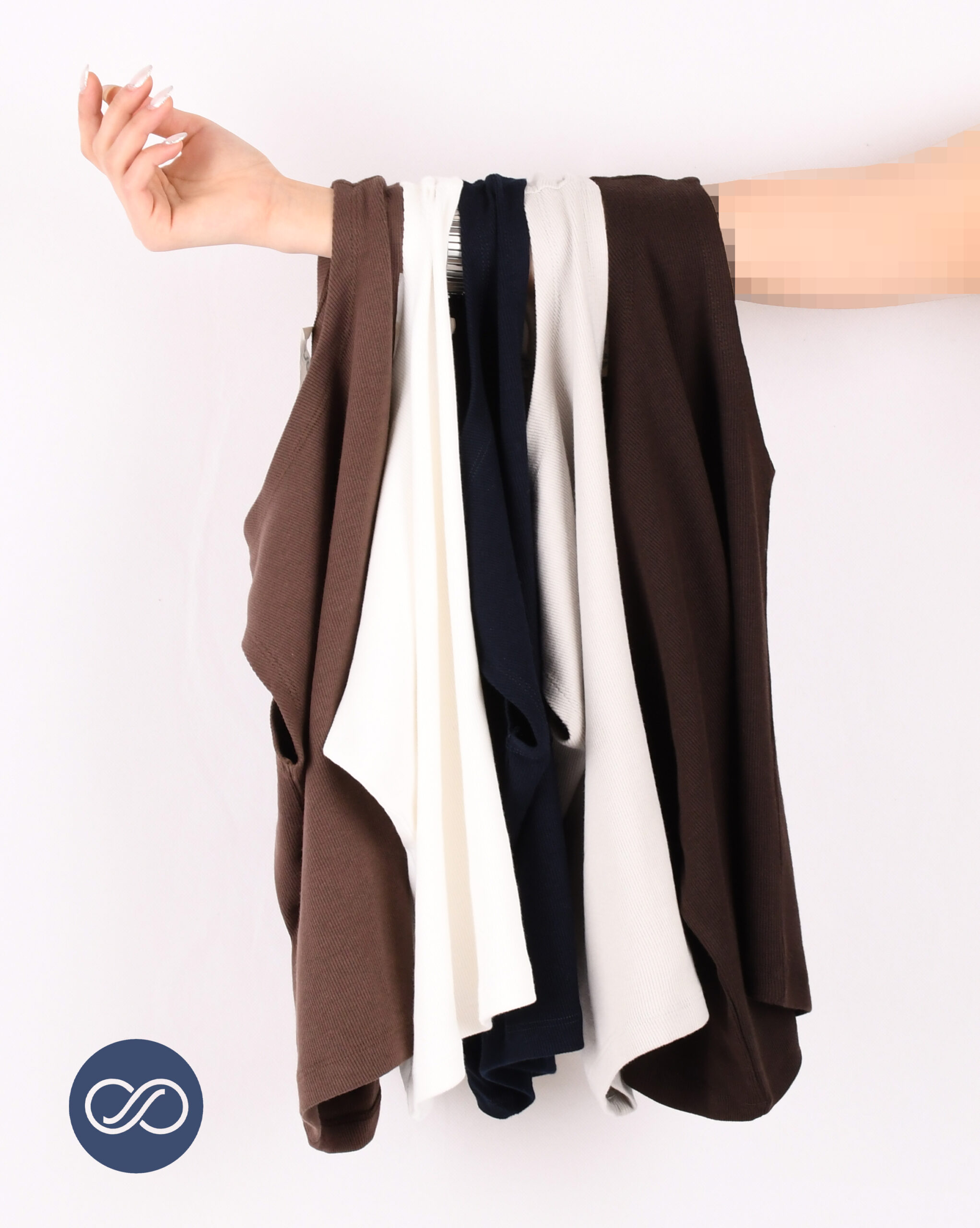 تاپ یقه گرد کش بافت G0054