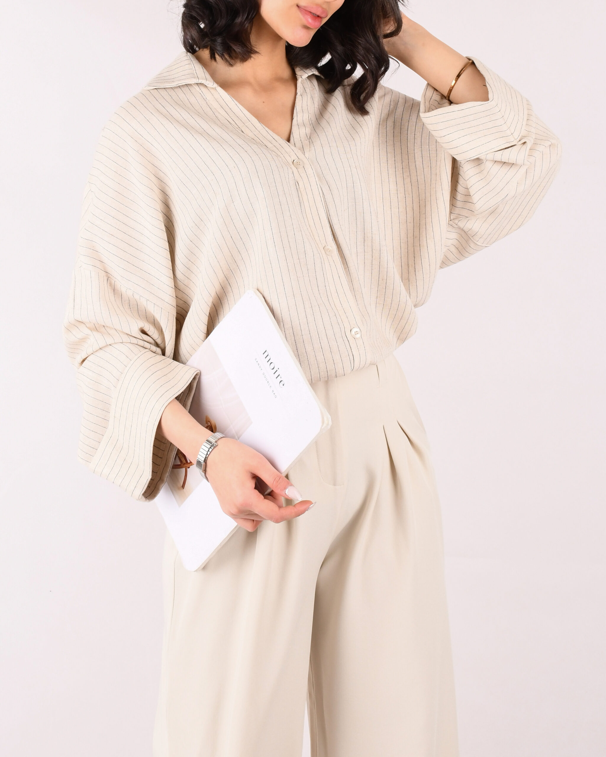 شومیز یقه شکاری W0049