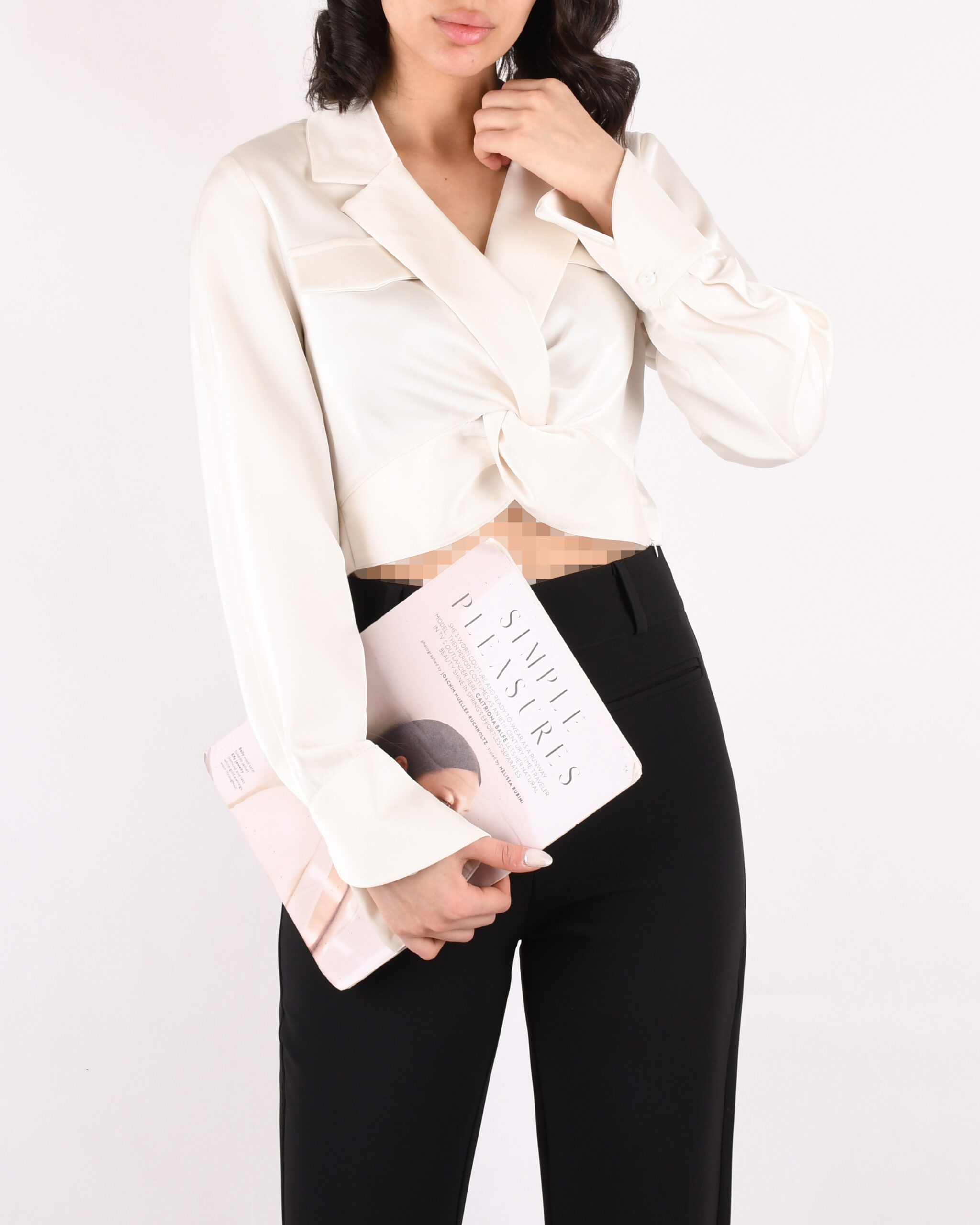 شومیز کراپ جیب نما W0077