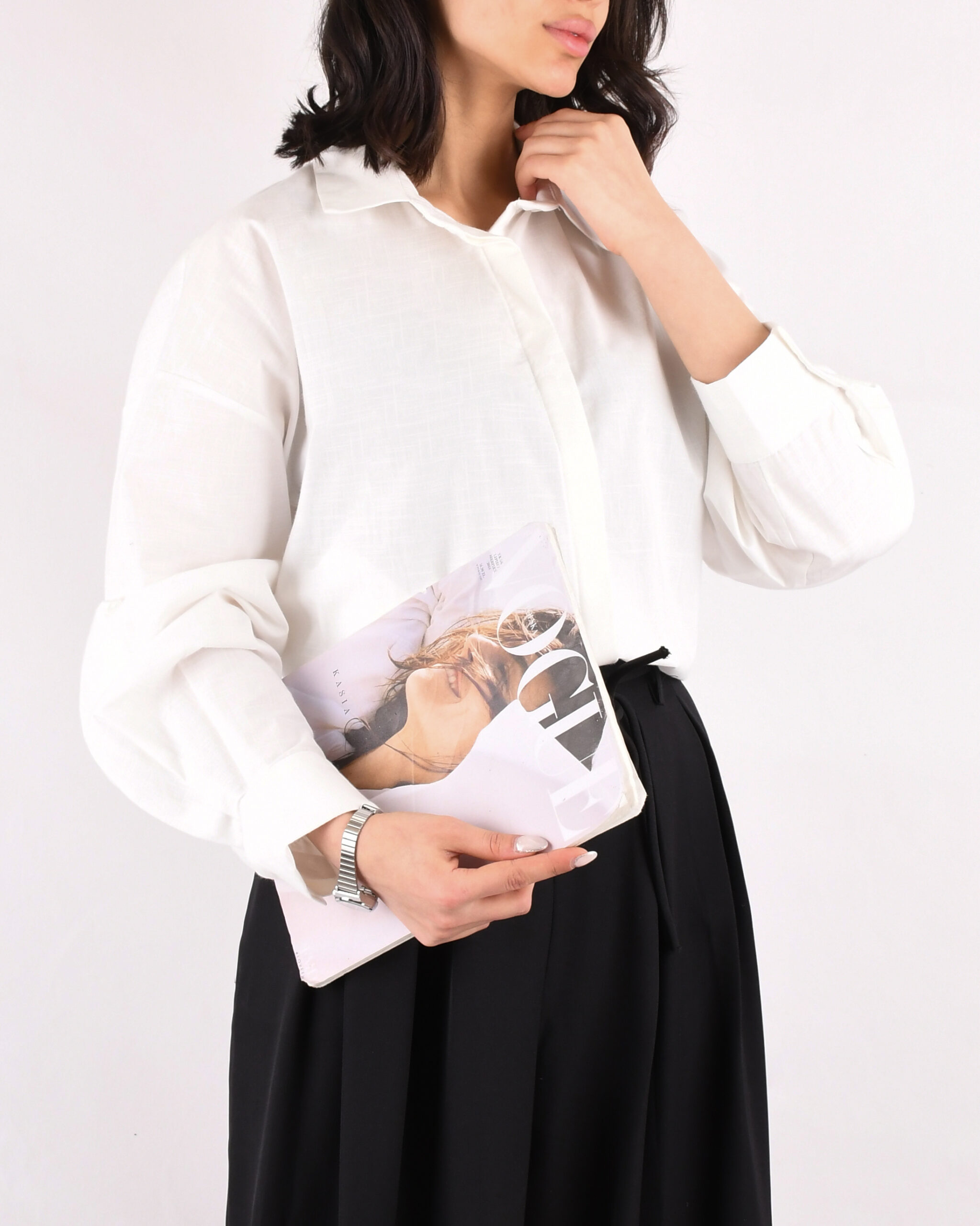 شومیز سفید زارا W0090