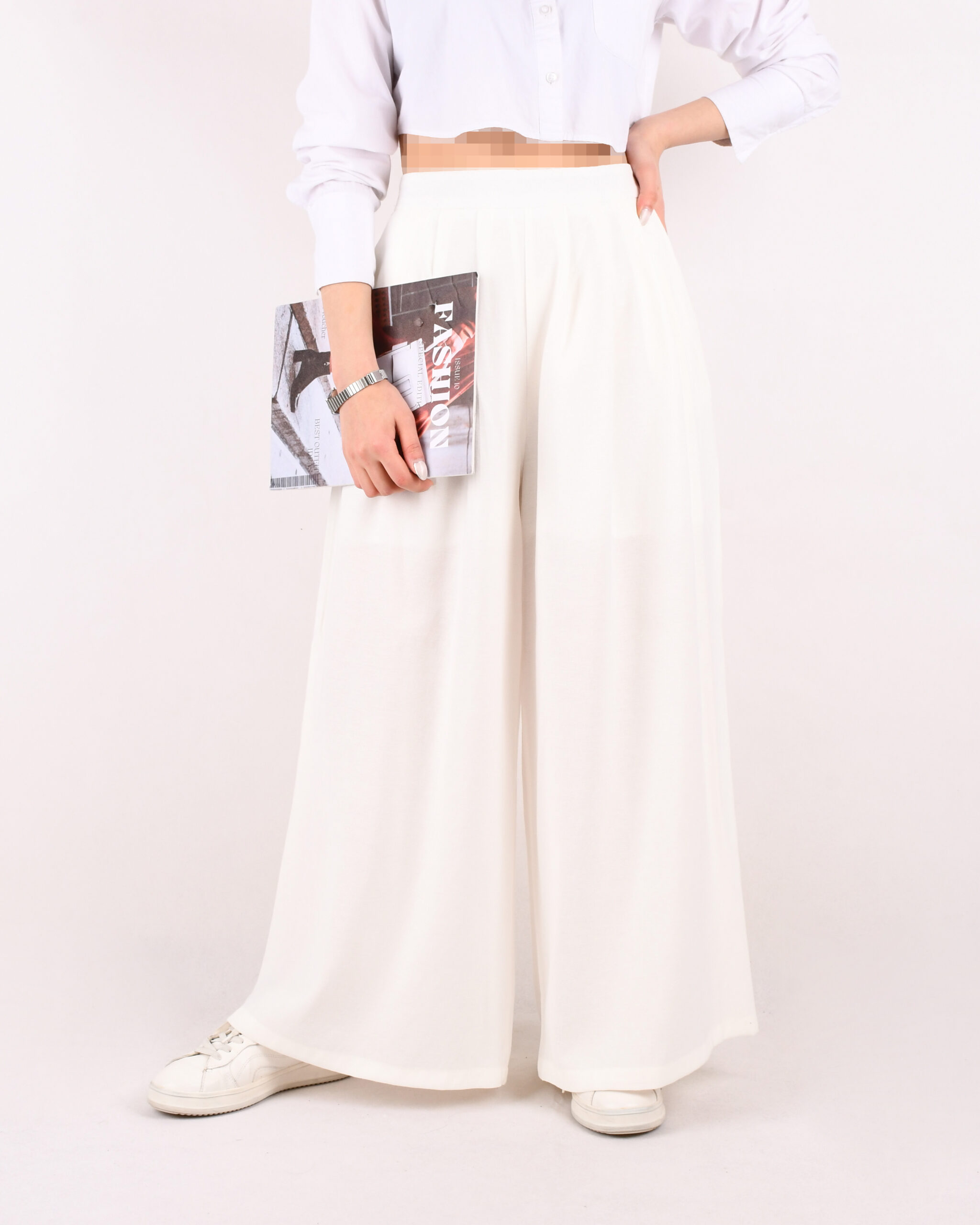 شلوار لینن فول بگ G00179