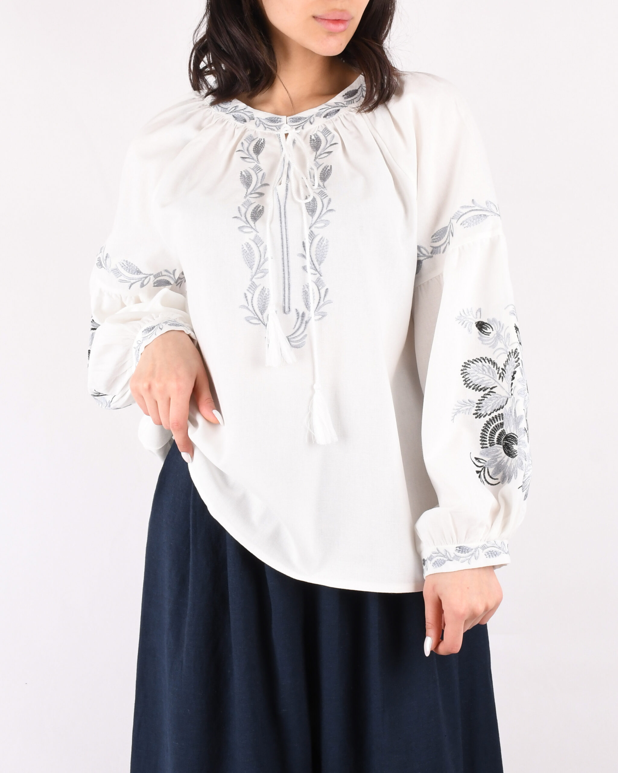 شومیز یقه بند دار G00138