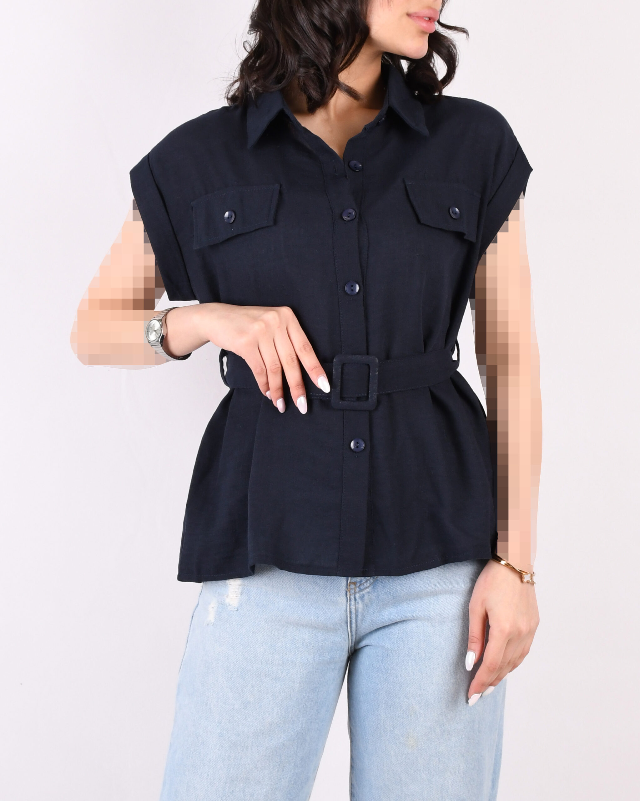 شومیز کمربندی  oppsi G00257