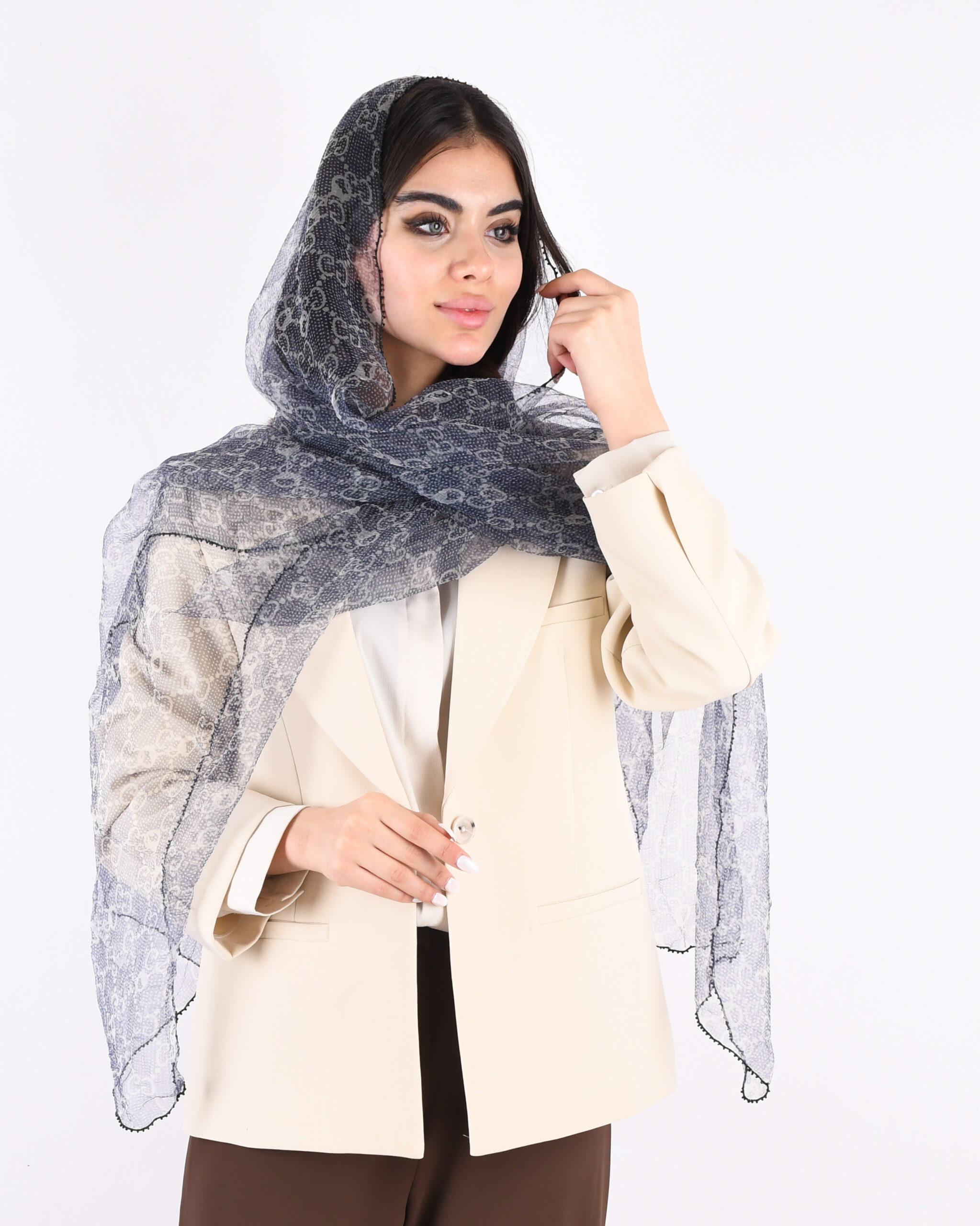 شال ابریشم تافته گوچی S00882