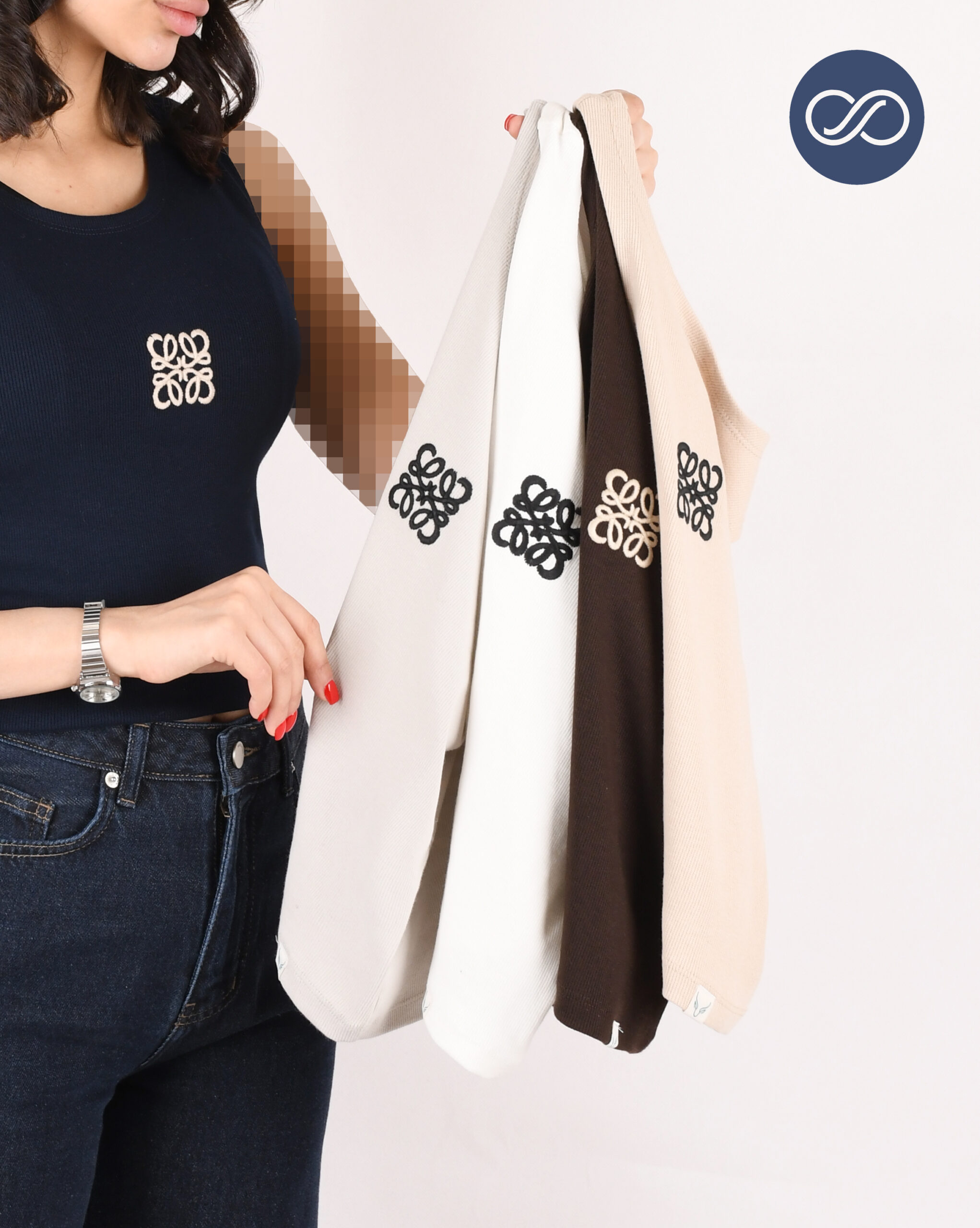 تاپ جلو گلدوزی G00394