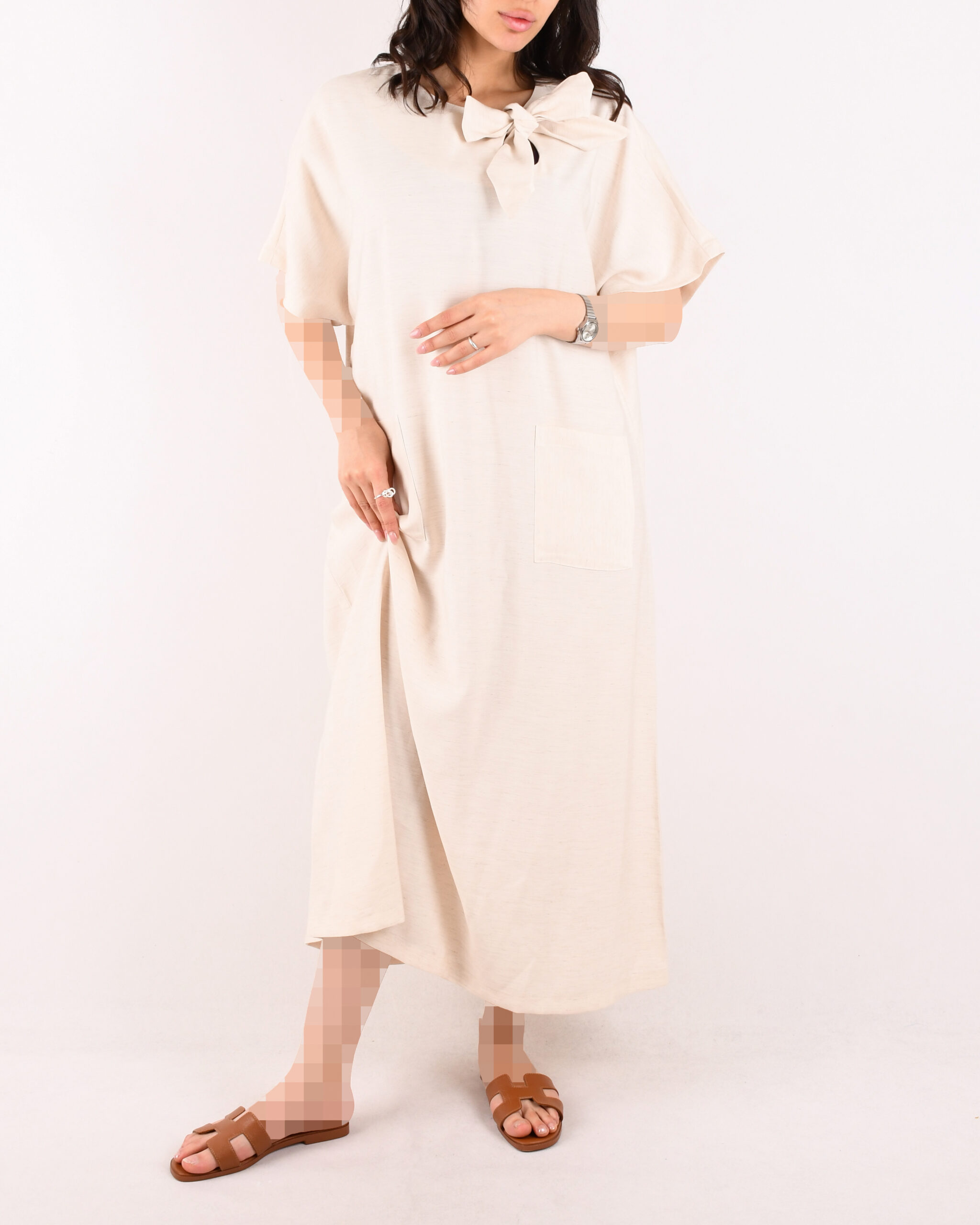 پیراهن یقه گره W00181